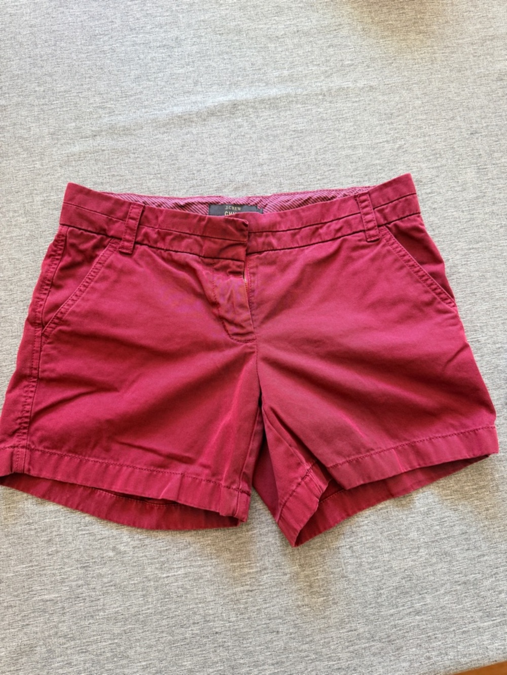 J. Crew Women's burgundy chino  Cotton Shorts